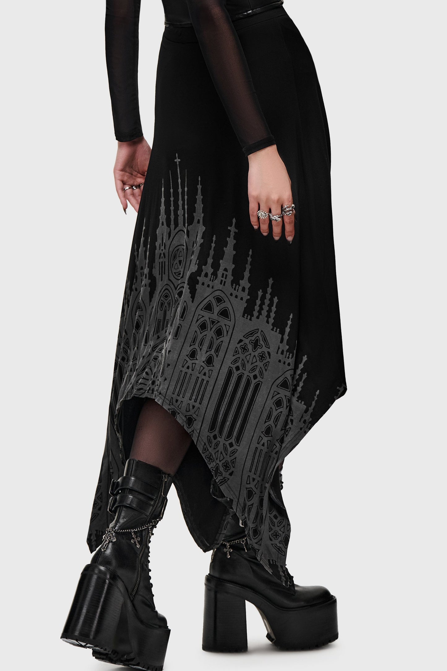 Thorned Spire Midi Skirt
