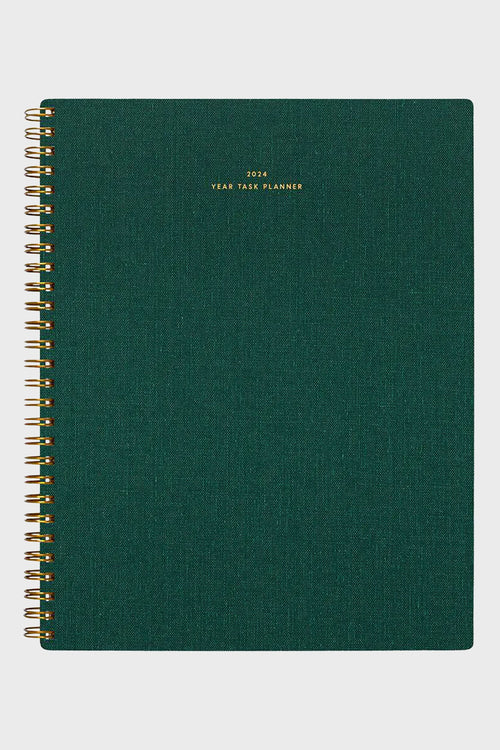 2024 Hunter Green Yearly Task Planner