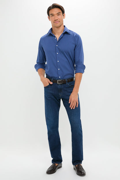 Blue Haze Conway Crown Lite Cotton-Stretch Sport Shirt