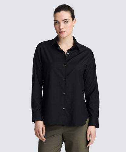 Women's Merino Poplin Button-Up