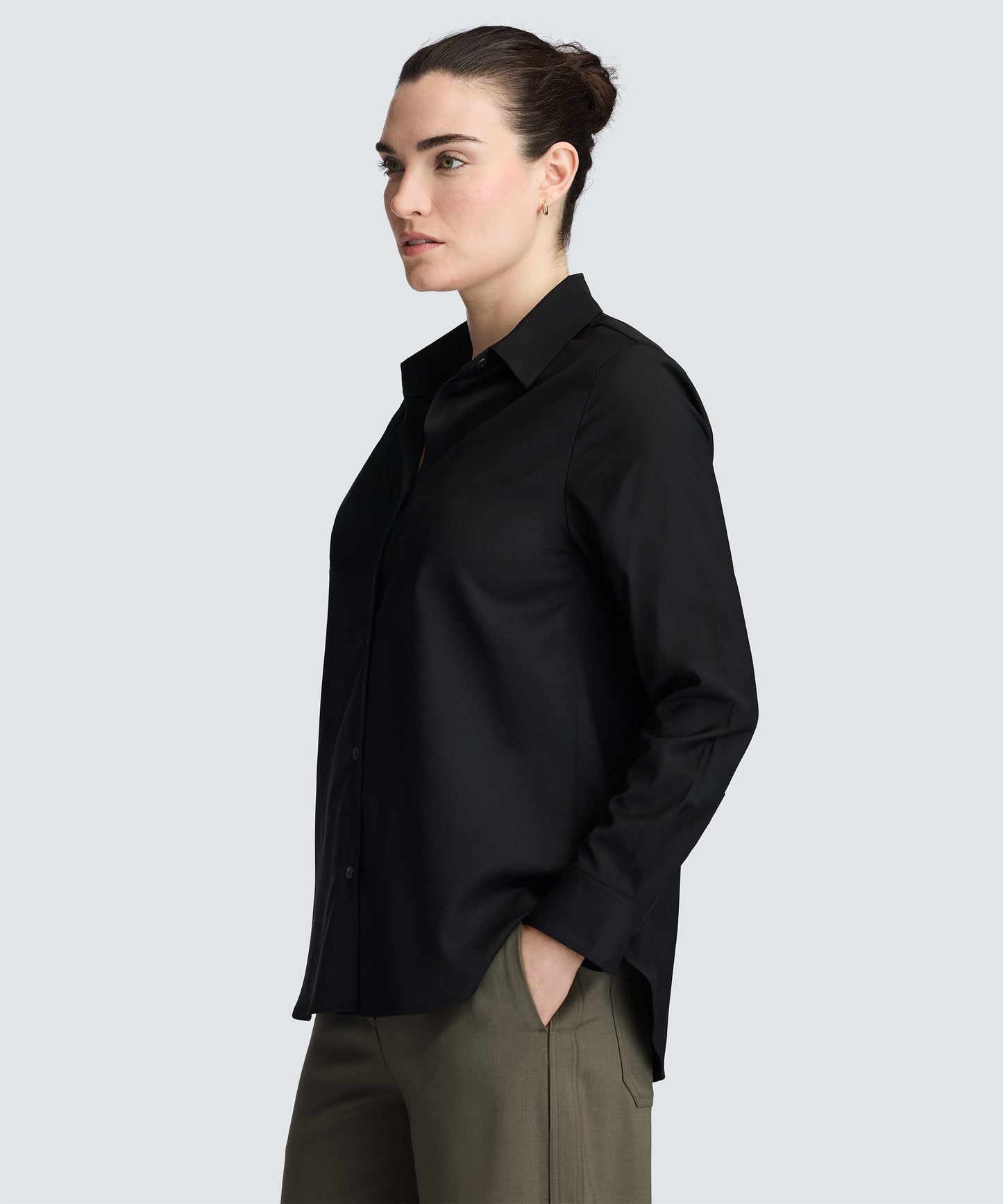 Women's Merino Poplin Button-Up