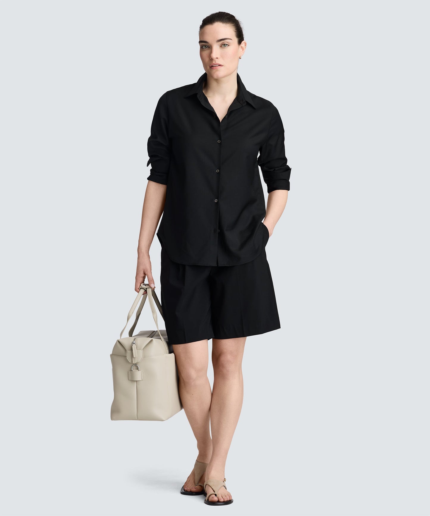 Women's Merino Poplin Button-Up