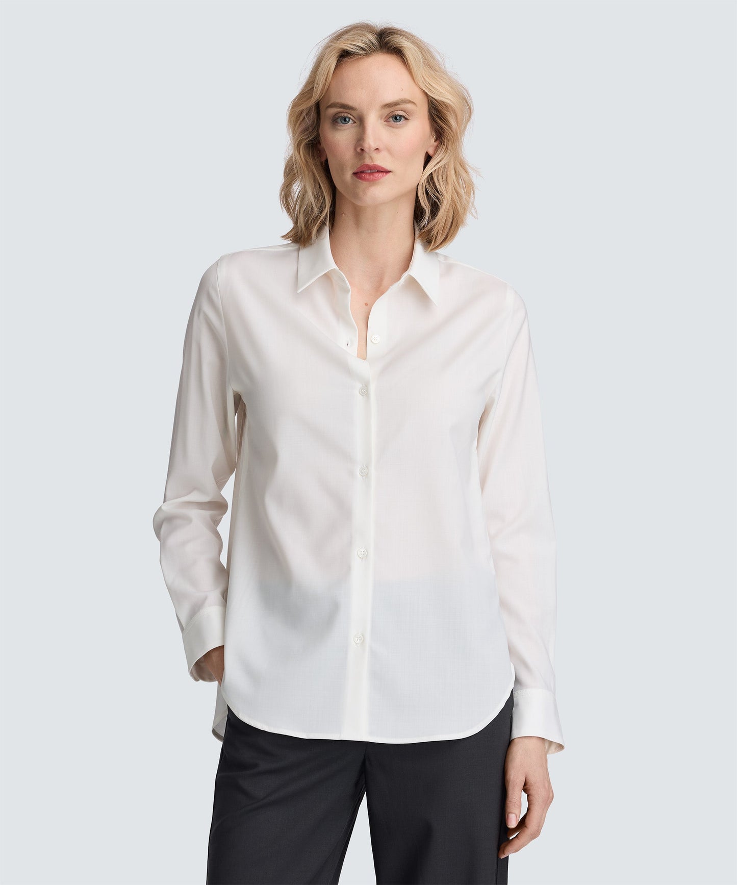 Women's Merino Poplin Button-Up
