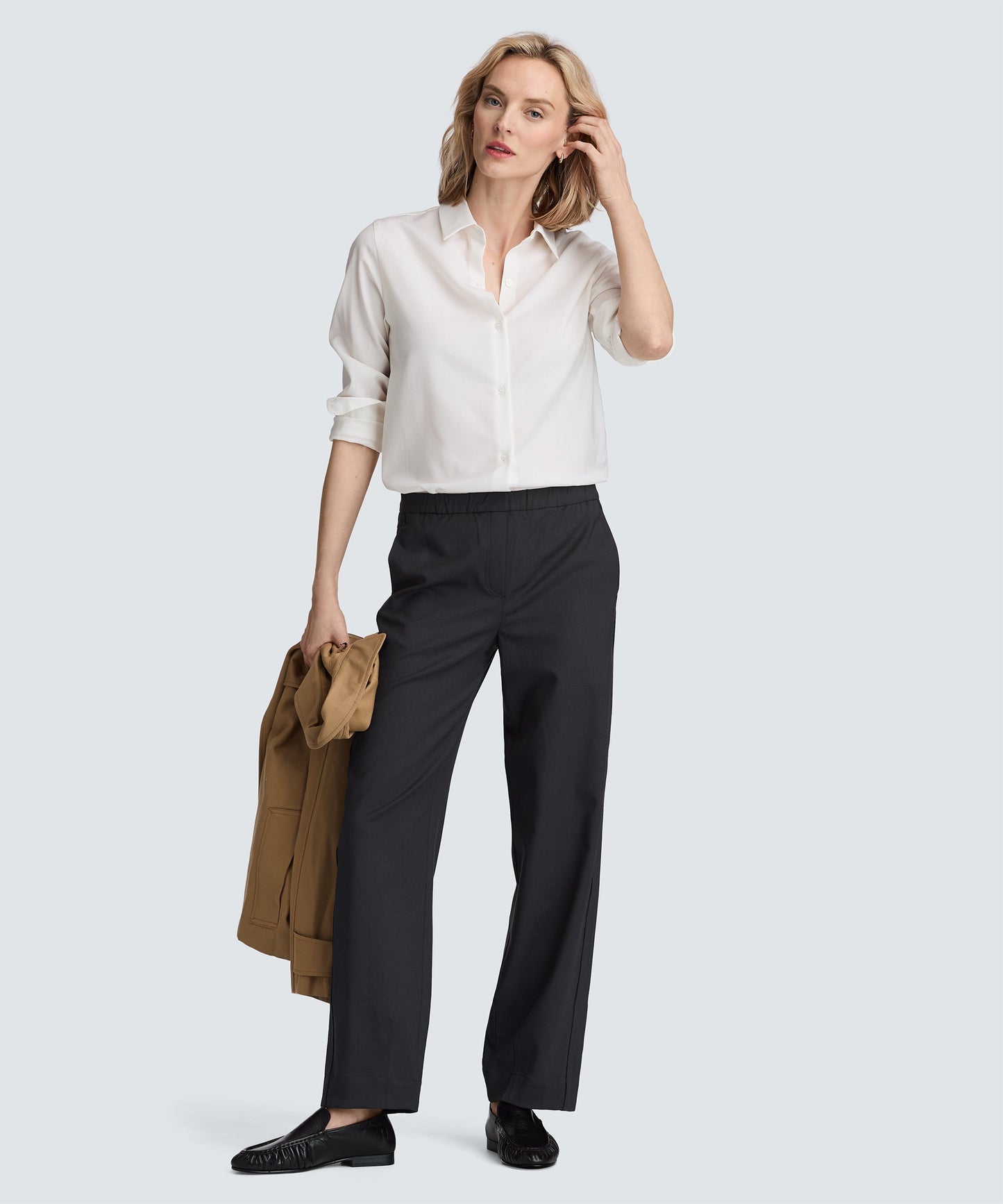 Women's Merino Poplin Button-Up