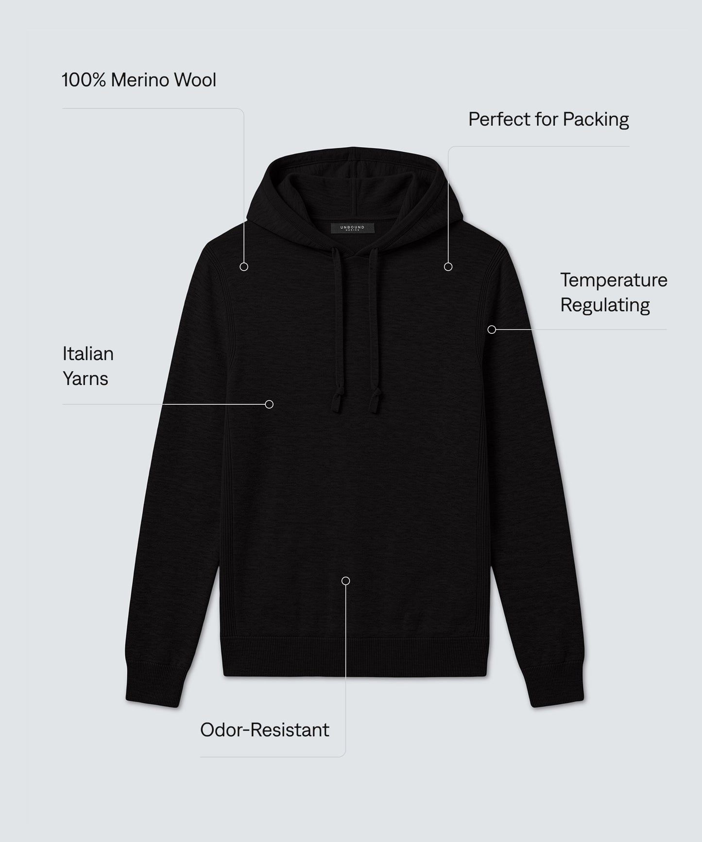 Men’s Merino Knit Pullover Hoodie