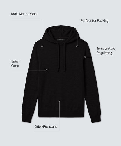 Men’s Merino Knit Pullover Hoodie
