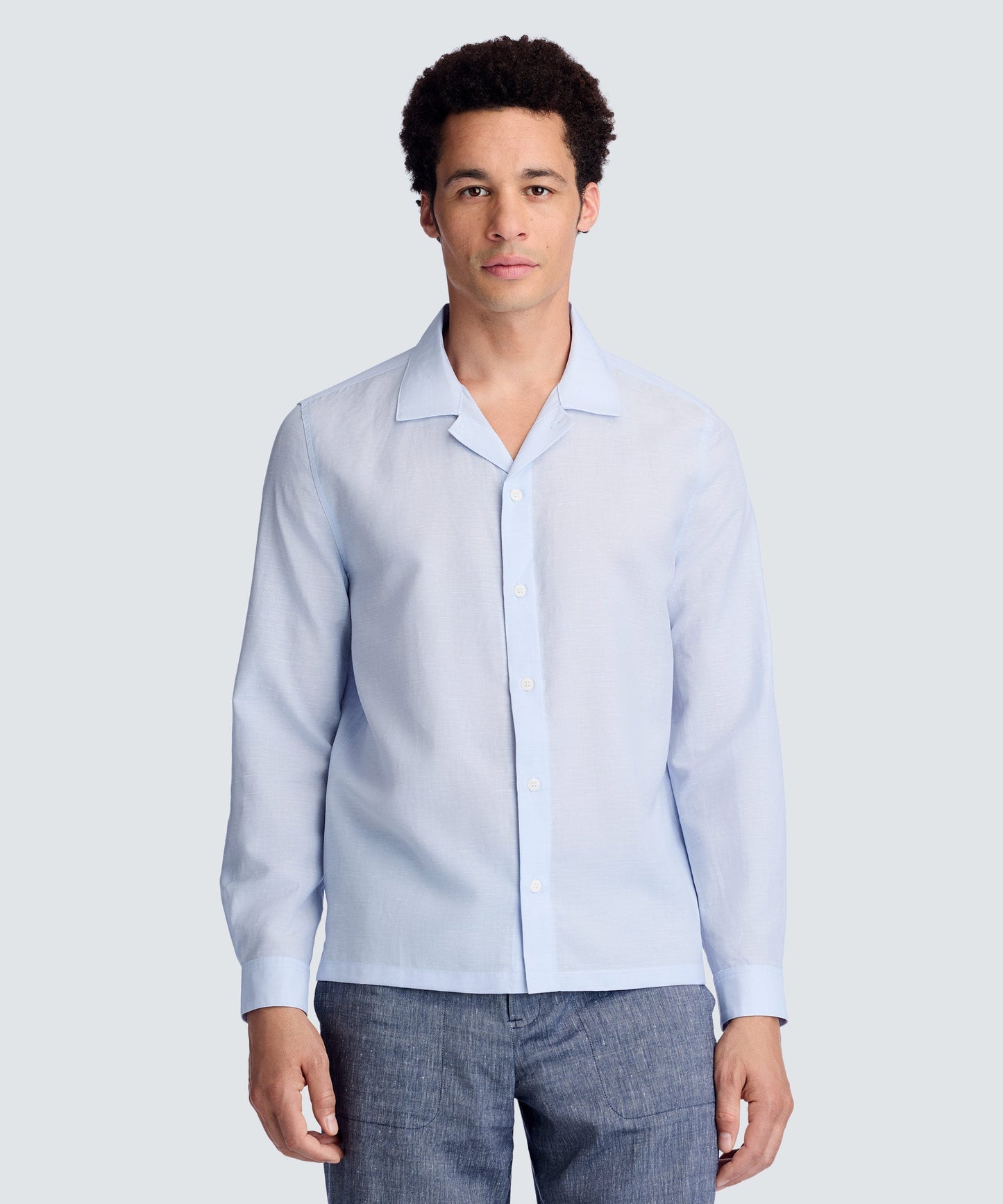 Men’s Merino Linen Button-Up