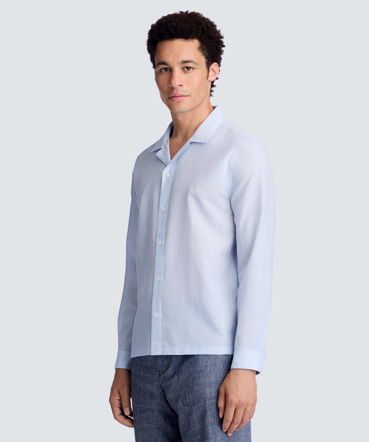 Men’s Merino Linen Button-Up