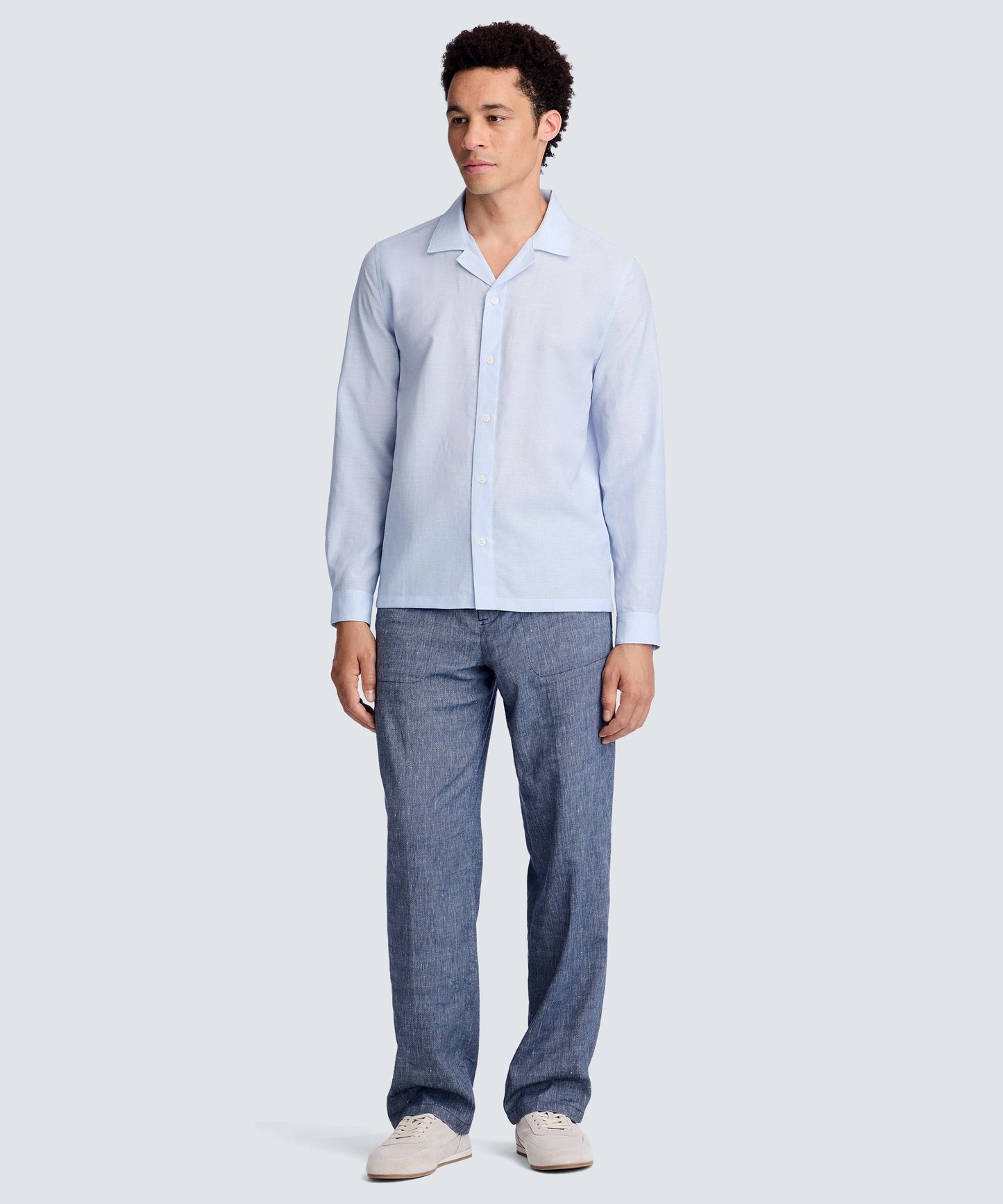 Men’s Merino Linen Button-Up