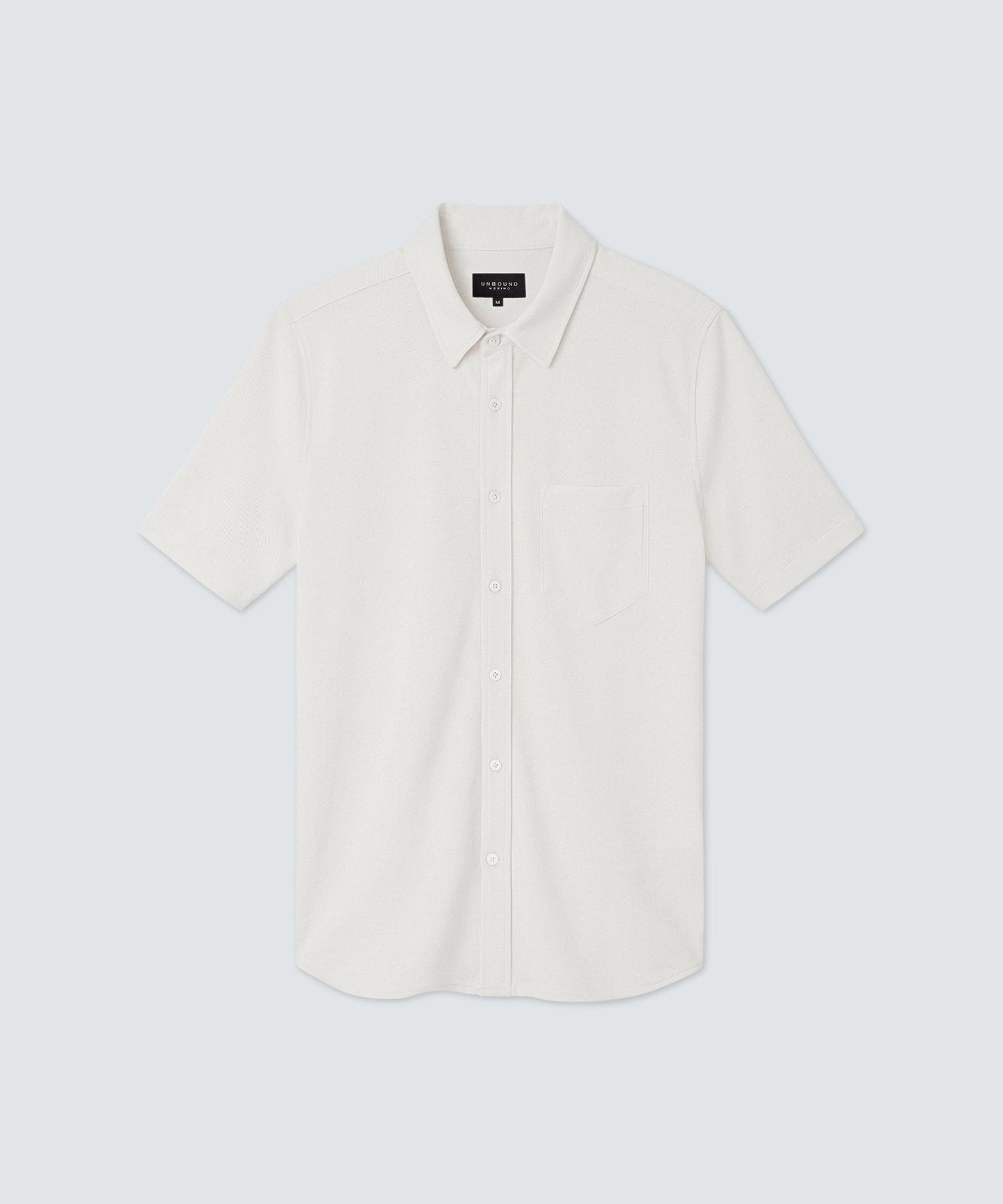 Men's Relaxed Short Sleeve Merino Button-Up