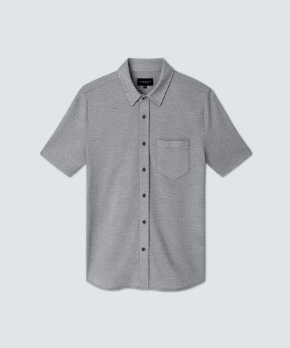 Men's Relaxed Short Sleeve Merino Button-Up