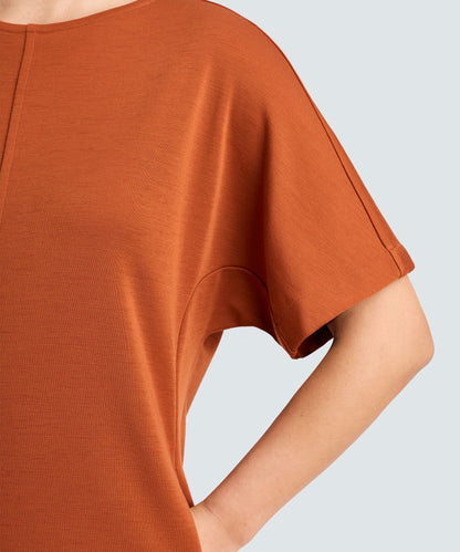 Women's Merino Boatneck T-Shirt Dress