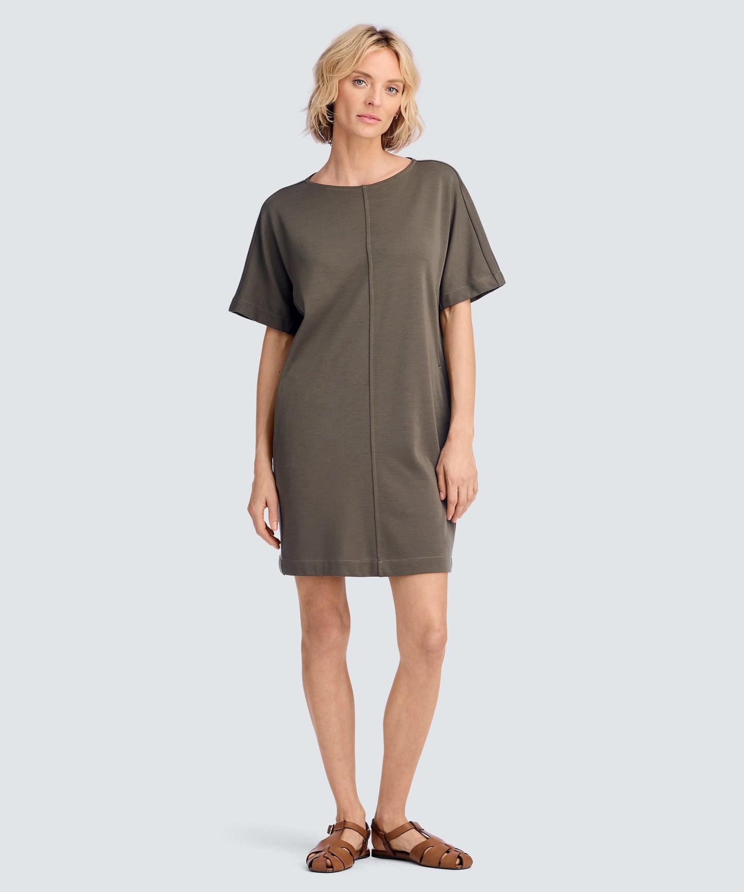 Women's Merino Boatneck T-Shirt Dress