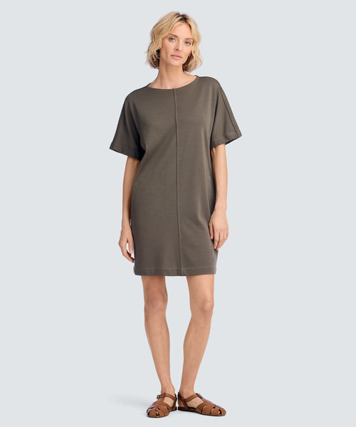 Women's Merino Boatneck T-Shirt Dress