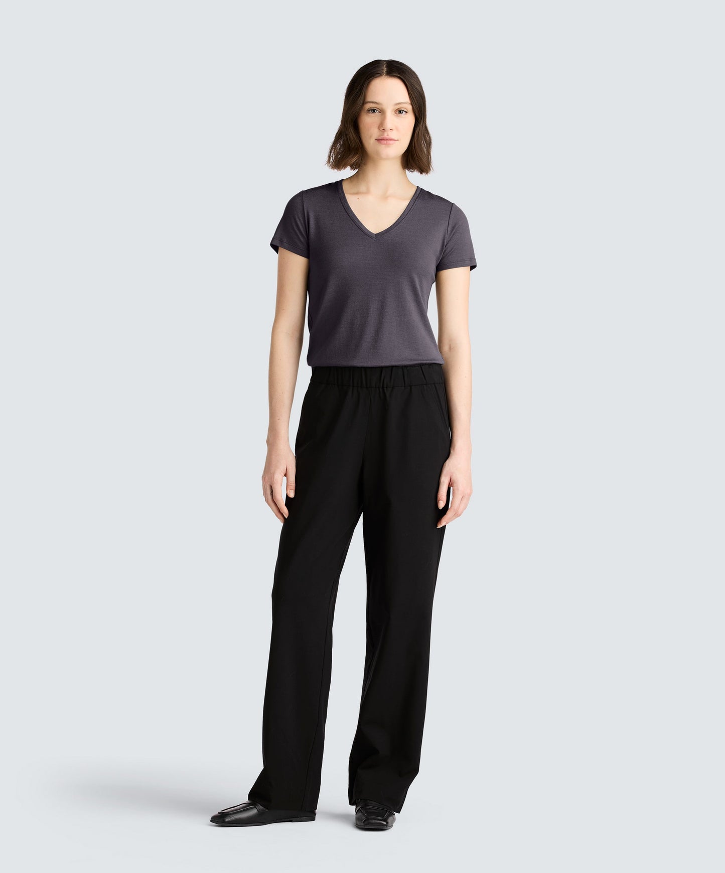 Women's Petite Merino V-Neck T-Shirt