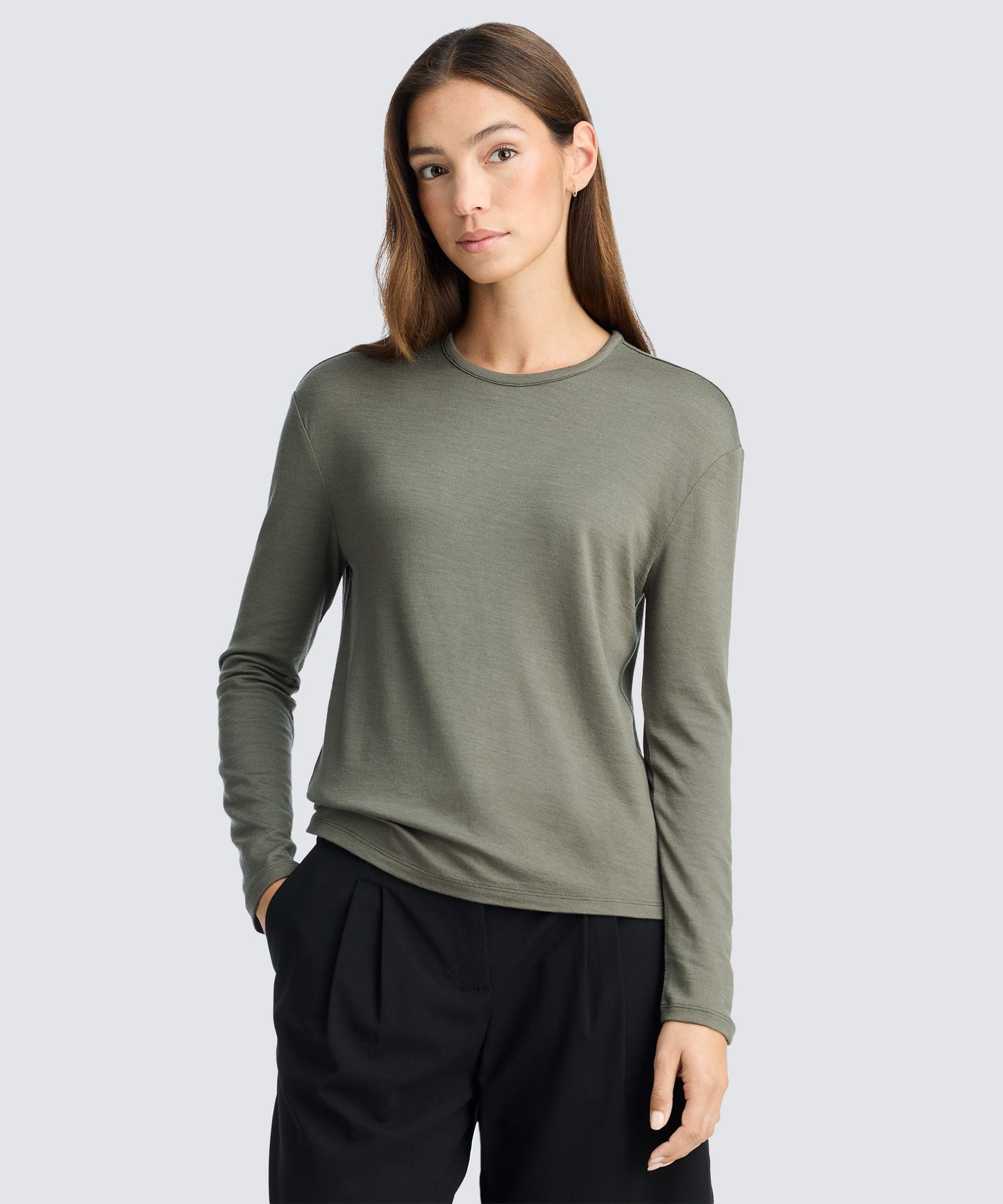 Women's Relaxed Long Sleeve Merino Crew