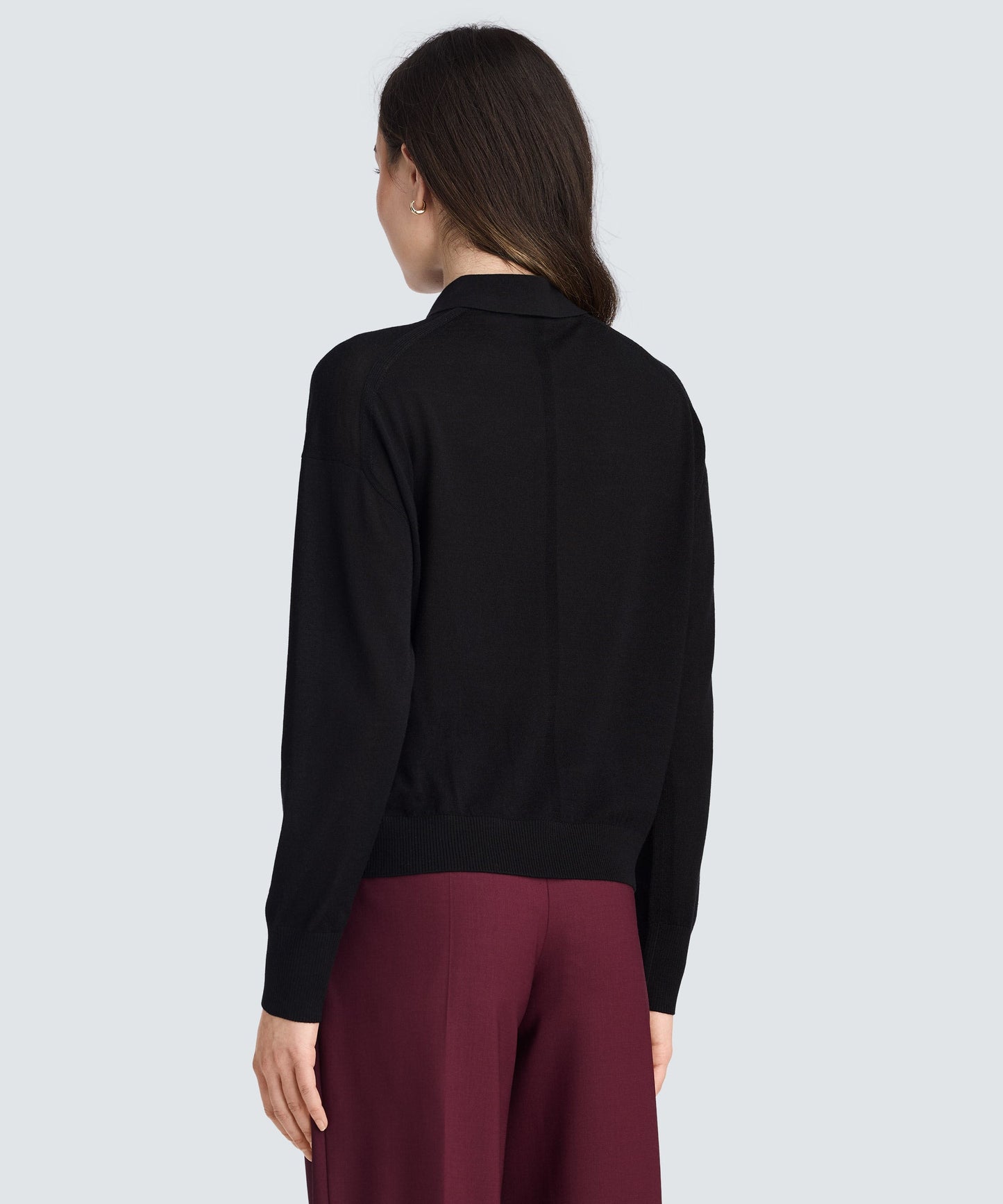 Women’s Long Sleeve Fine Knit Polo