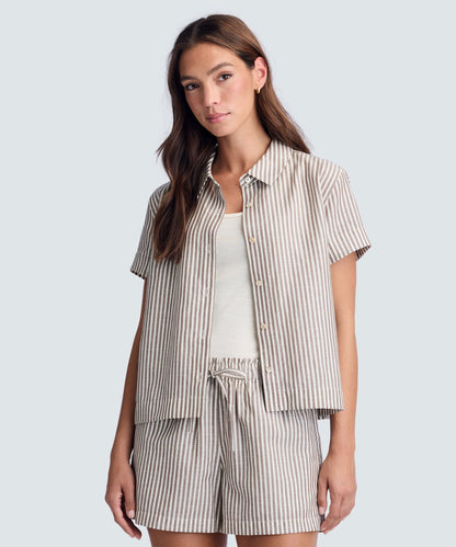 Women’s Merino Linen Short Sleeve Shirt