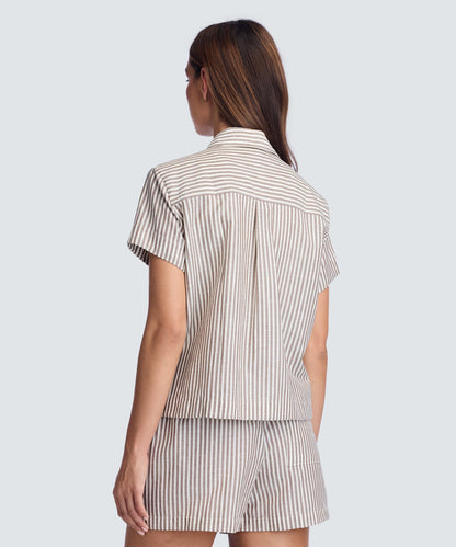 Women’s Merino Linen Short Sleeve Shirt