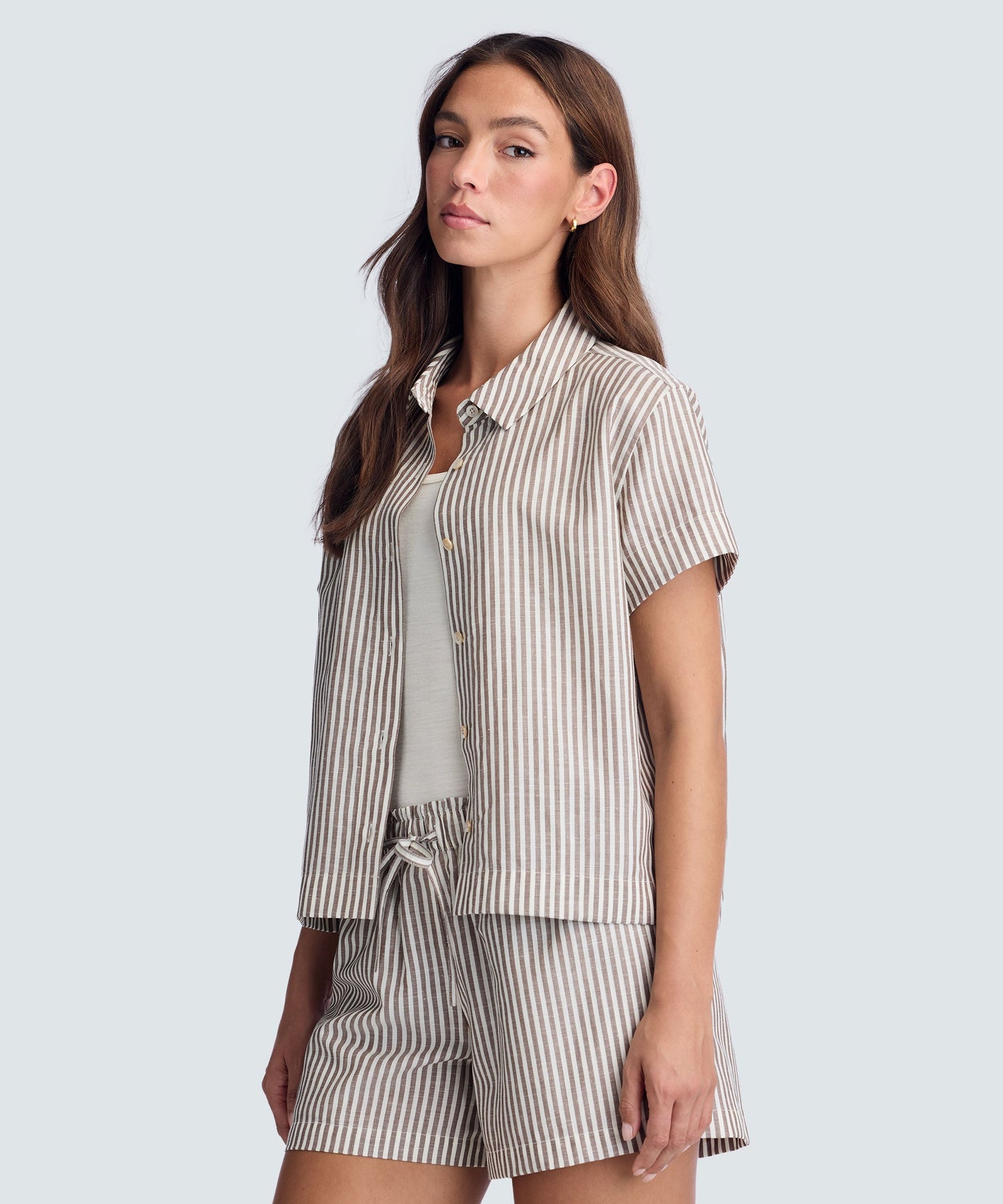 Women’s Merino Linen Short Sleeve Shirt