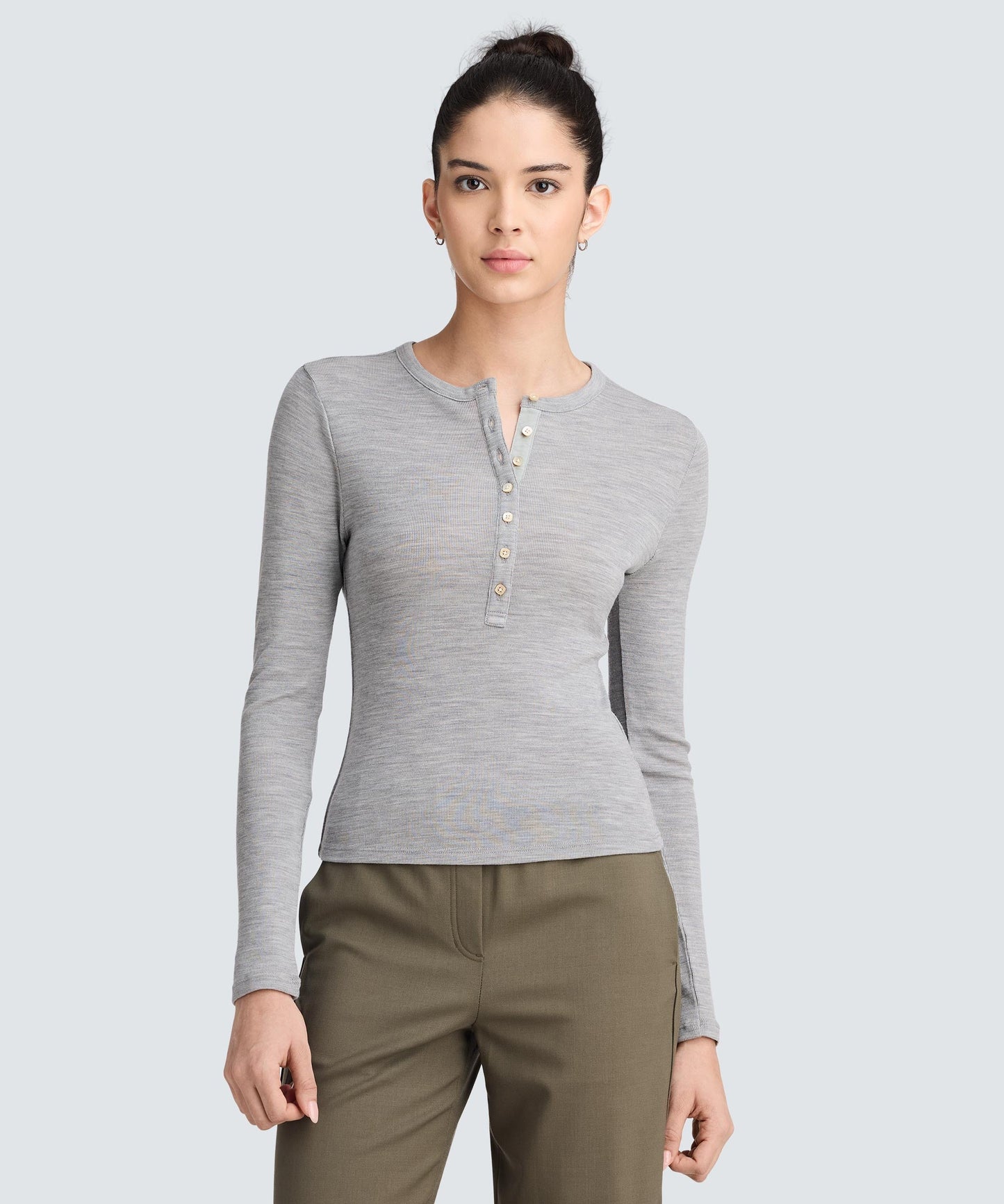 Women's Merino Rib Henley
