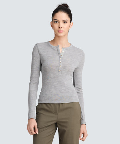 Women's Merino Rib Henley