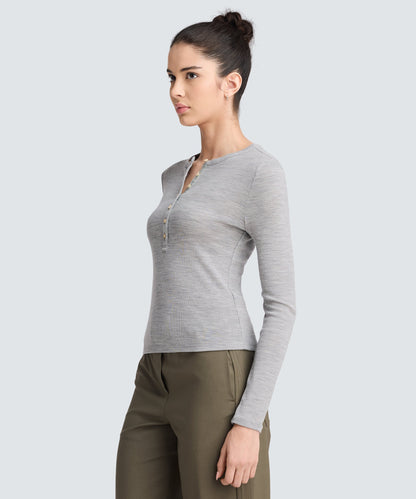 Women's Merino Rib Henley
