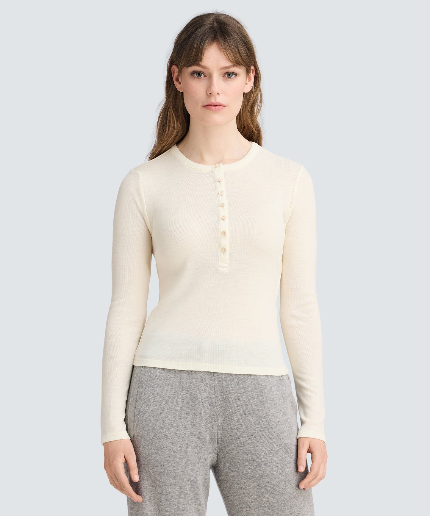 Women's Merino Rib Henley