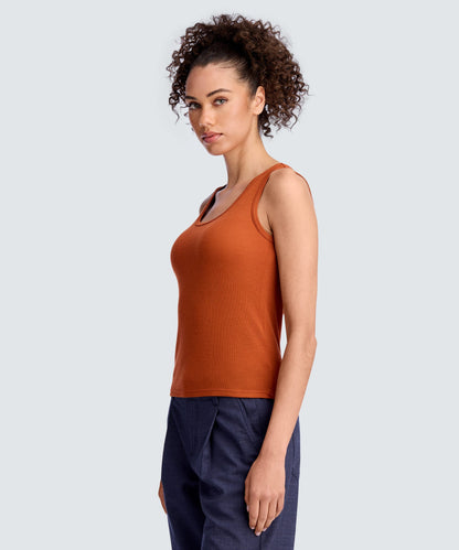 Women's Merino Rib Scoop Neck Tank