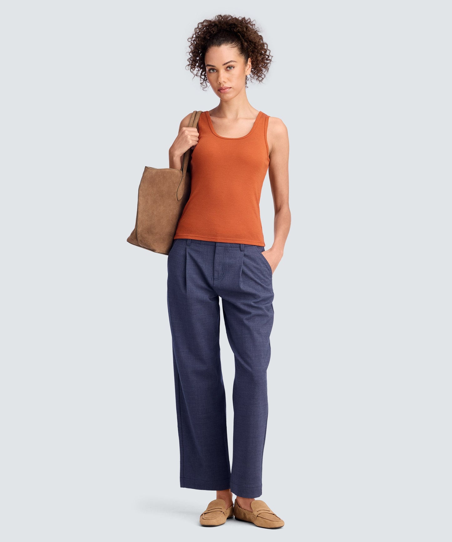Women's Merino Rib Scoop Neck Tank