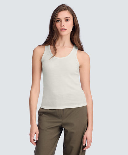 Women's Merino Rib Scoop Neck Tank