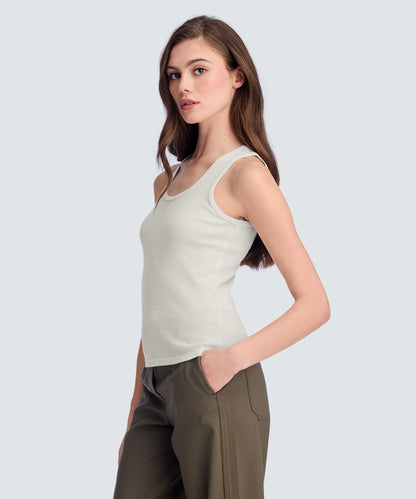 Women's Merino Rib Scoop Neck Tank