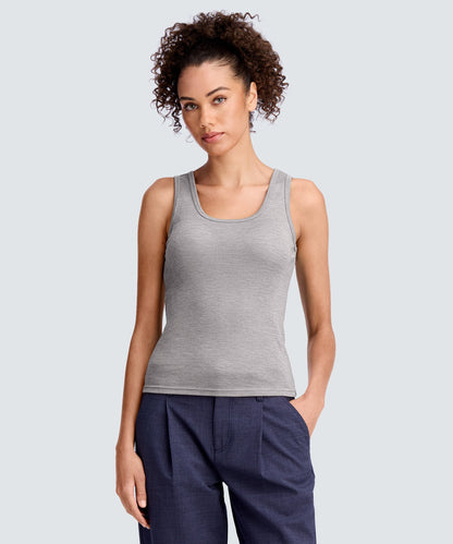 Women's Merino Rib Scoop Neck Tank