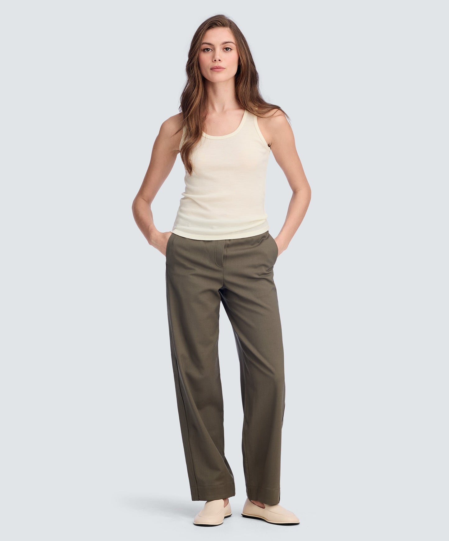 Women's Merino Rib Scoop Neck Tank
