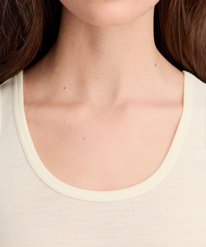 Women's Merino Rib Scoop Neck Tank