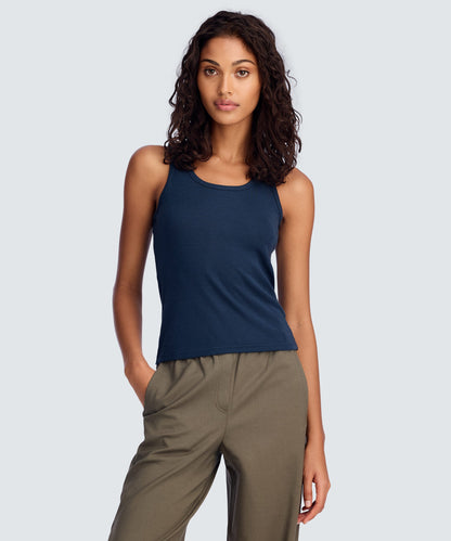 Women's Merino Rib Scoop Neck Tank