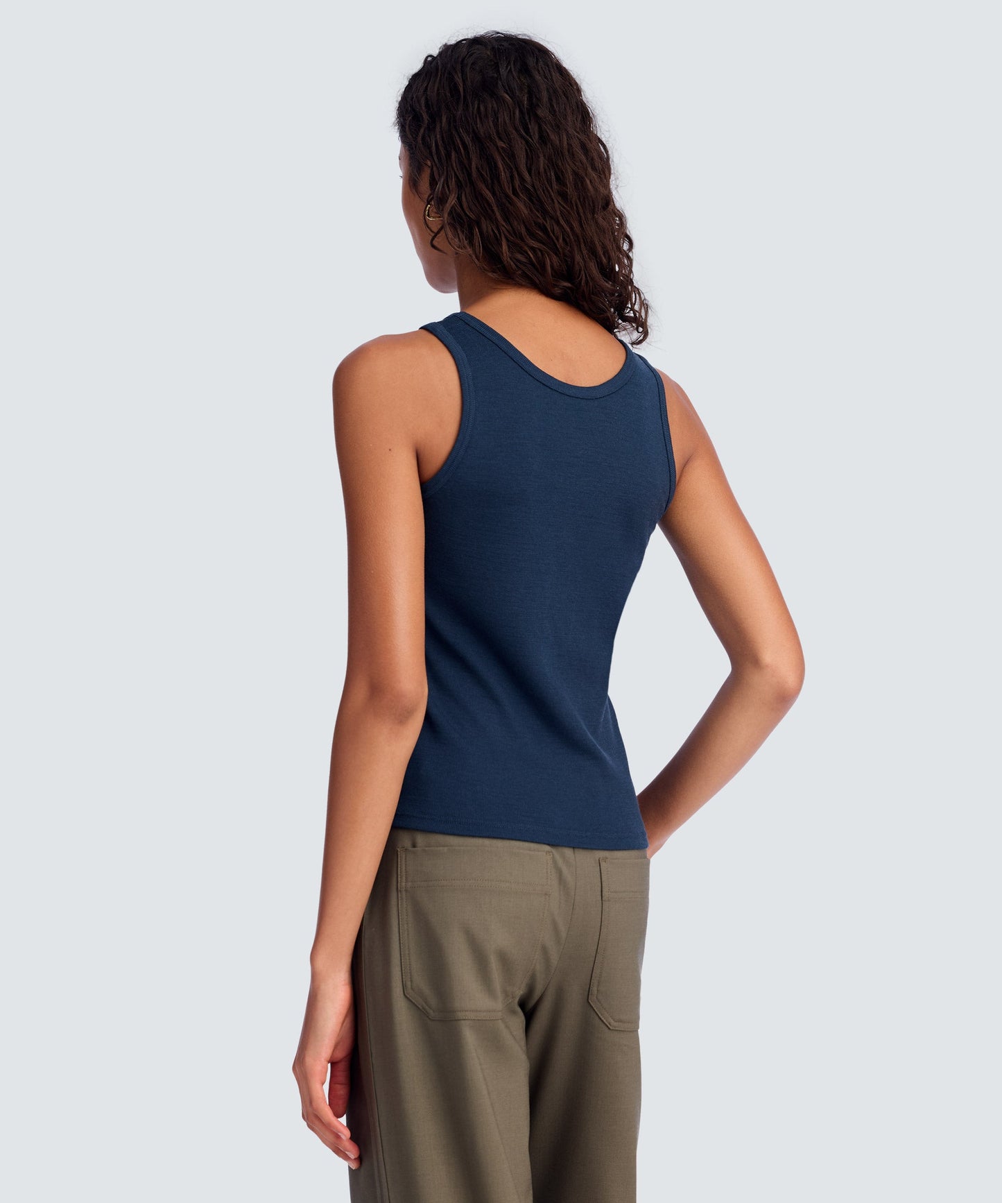 Women's Merino Rib Scoop Neck Tank