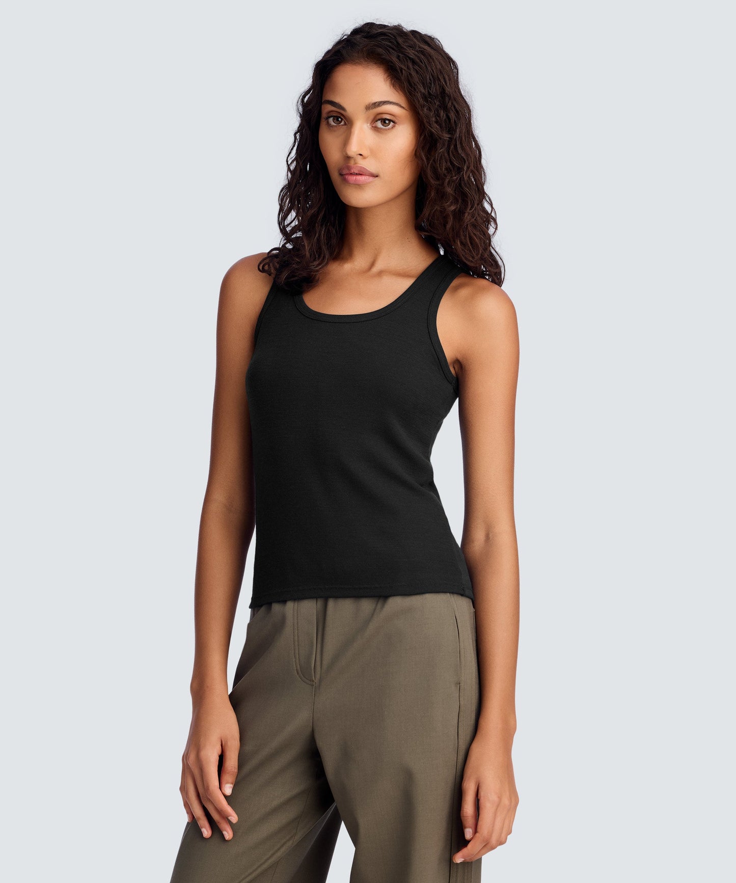 Women's Merino Rib Scoop Neck Tank