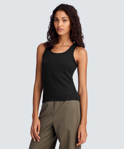 Women's Merino Rib Scoop Neck Tank