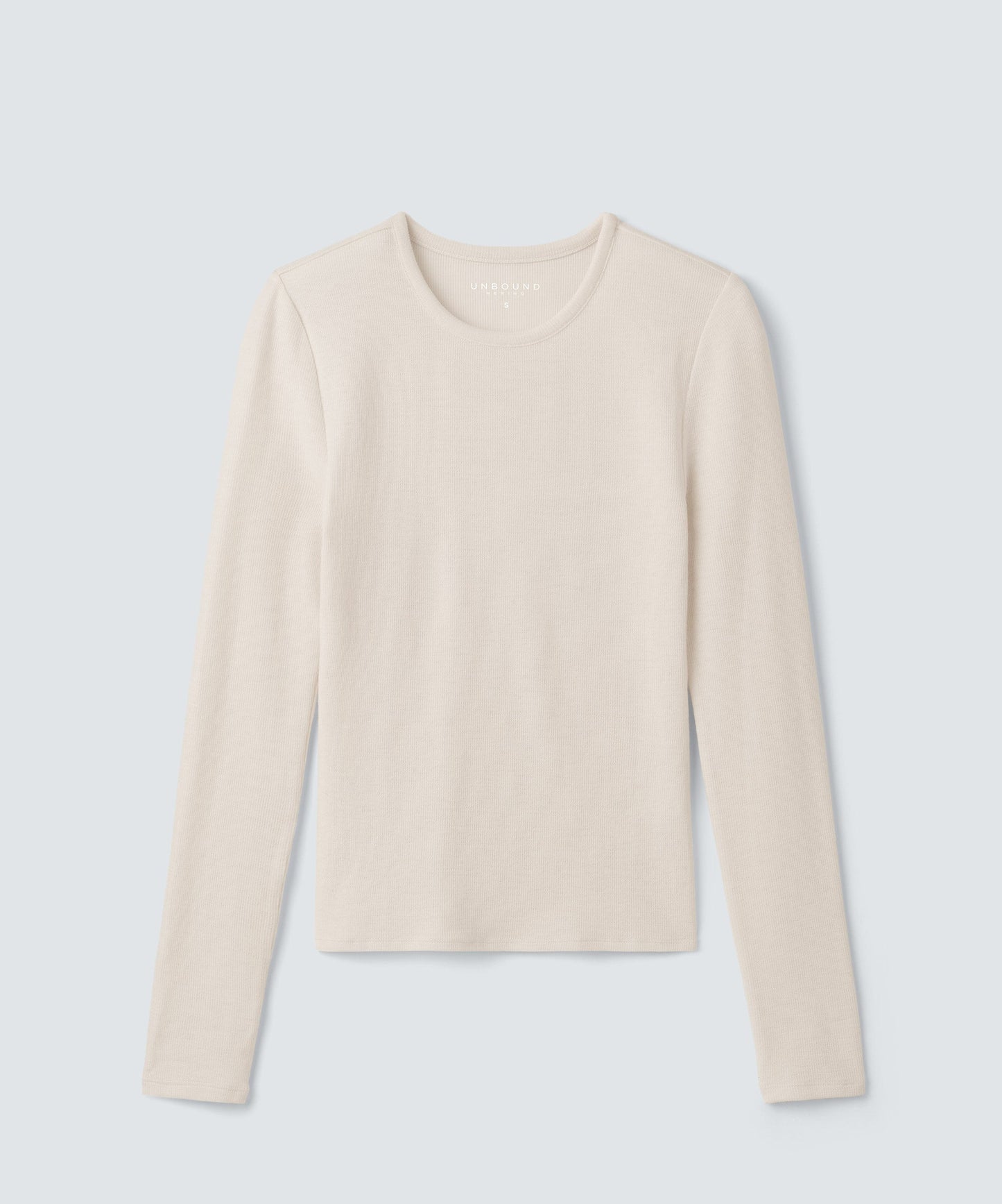 Women's Rib Fitted Long Sleeve Crew