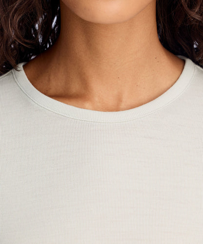Women's Rib Fitted Long Sleeve Crew