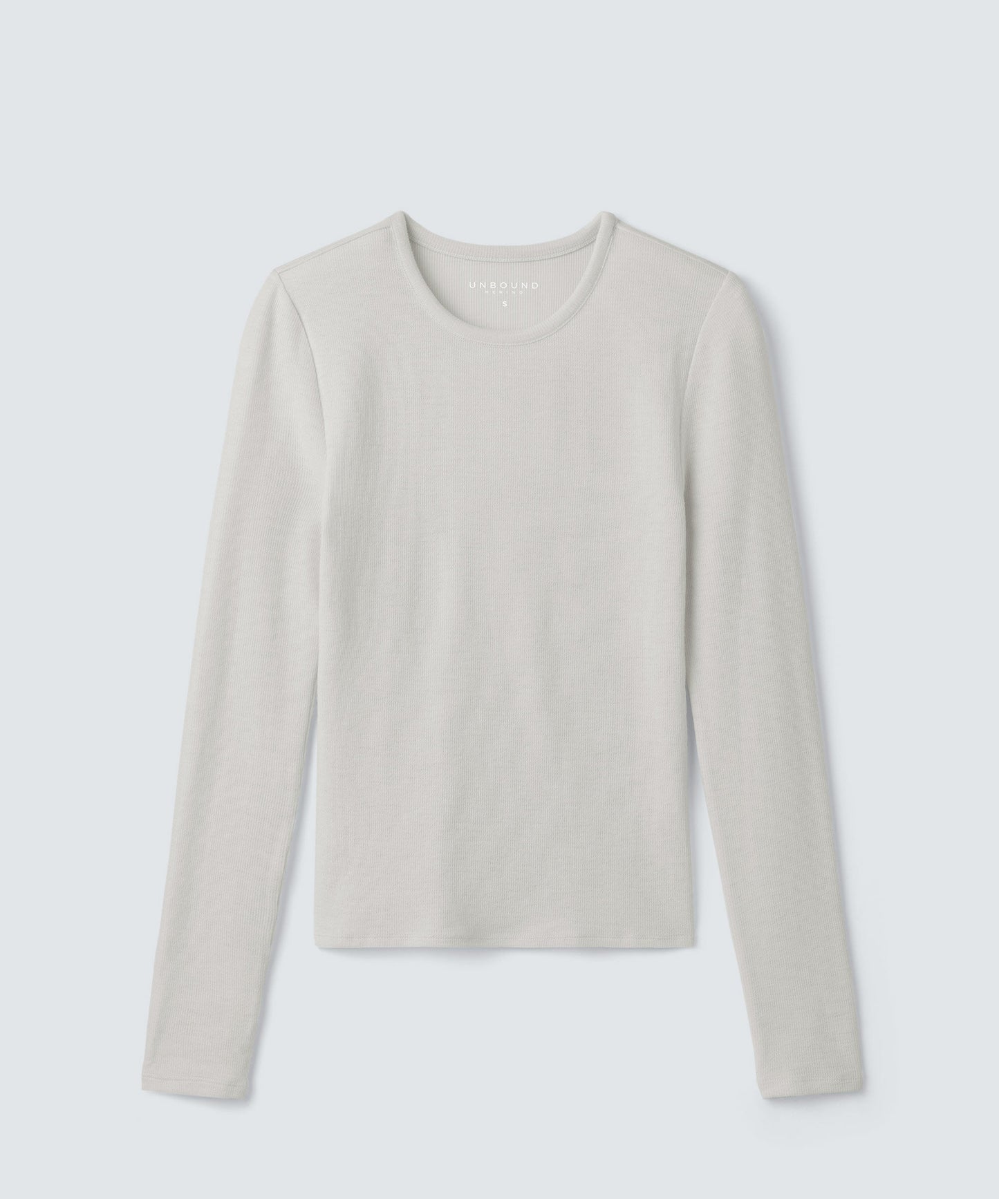 Women's Rib Fitted Long Sleeve Crew