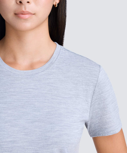 Women's Petite Merino Crew Neck T-Shirt
