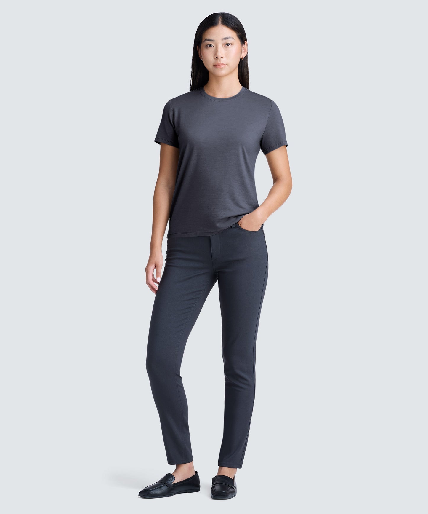 Women's Petite Merino Crew Neck T-Shirt