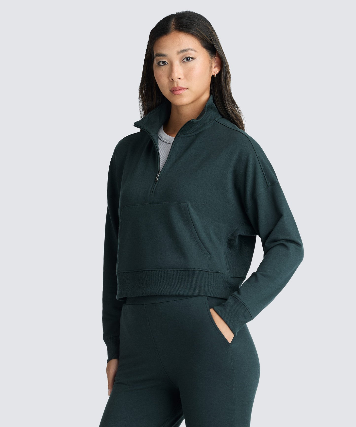 Women's Merino Cropped Quarter Zip