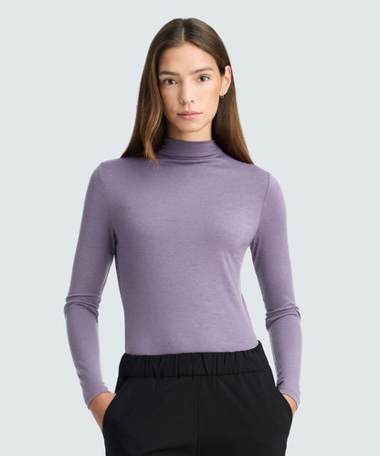 Women's Merino Mock Neck Top