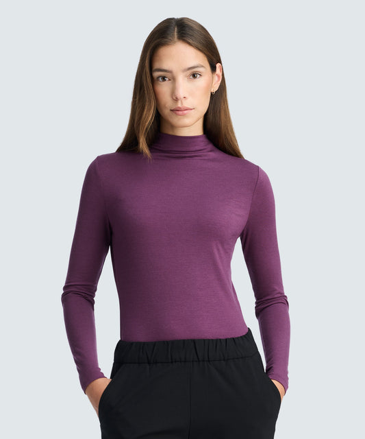 Women's Merino Mock Neck Top