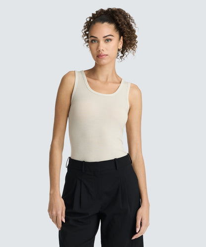 Women's Merino Rib Scoop Neck Tank