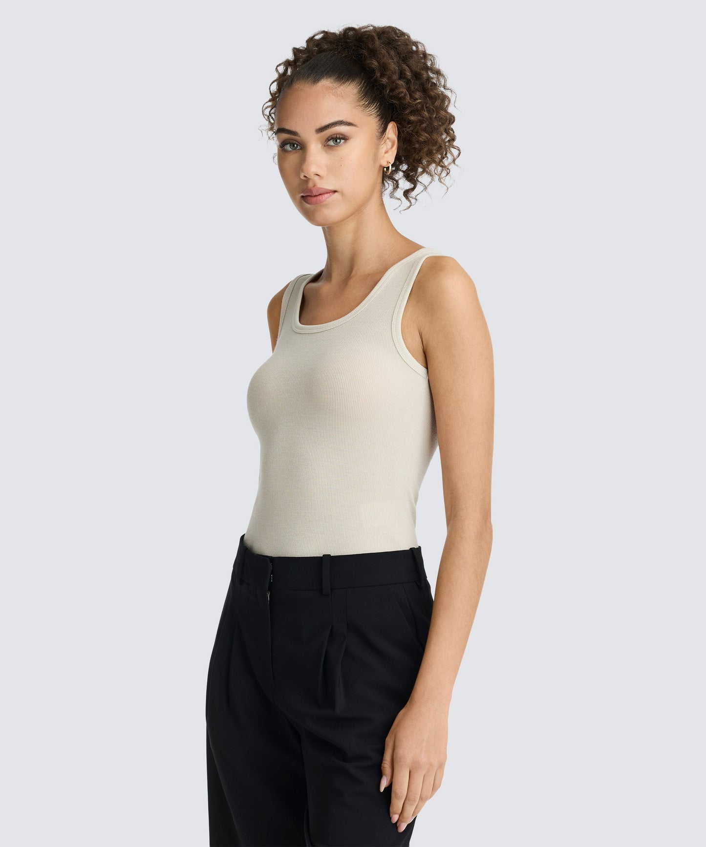 Women's Merino Rib Scoop Neck Tank