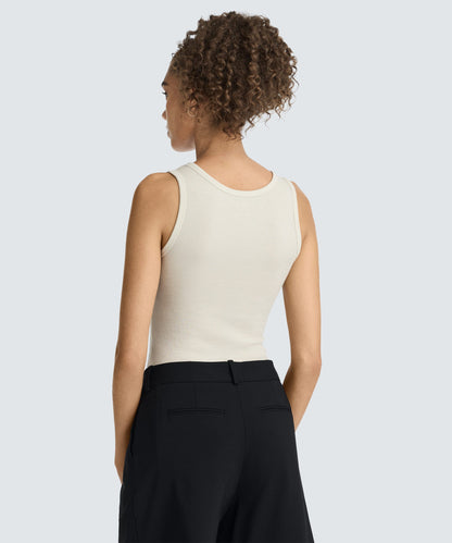 Women's Merino Rib Scoop Neck Tank